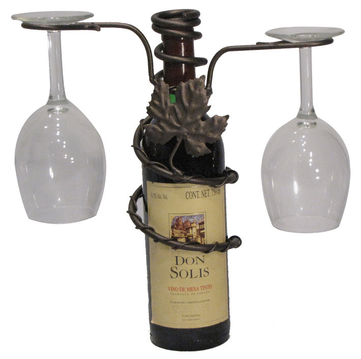 Metrotex Designs Grapevine 1 Bottle Tabletop Wine Bottle & Glass Rack & Reviews